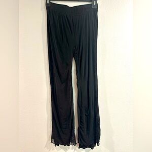 Cotton On Black Ruffle Semi Sheer Pants